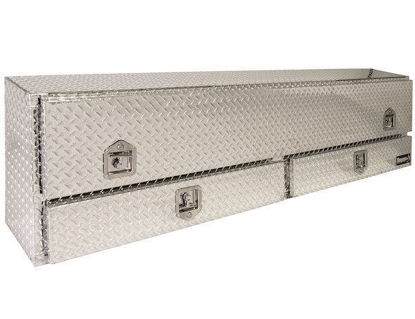 Buyers Products 72-in x 21-in x 13-in Diamond Tread Aluminum Pick-Up Truck Contractor with Lower Drawers Topsider Series - 1705641