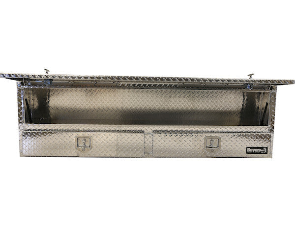 Buyers Products 72-in x 21-in x 13-in Diamond Tread Aluminum Pick-Up Truck Contractor with Lower Drawers Topsider Series - 1705641