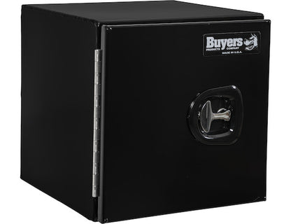 Buyers Products 24-in x 24-in x 24-in Black Smooth Aluminum Underbody Truck Tool Box - Single Barn Door - 1705825