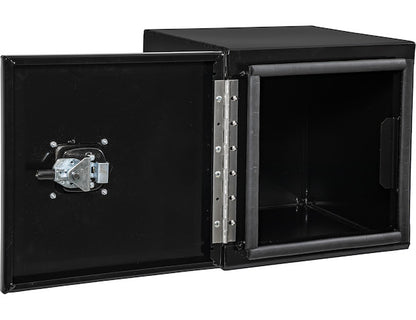 Buyers Products 24-in x 24-in x 24-in Black Smooth Aluminum Underbody Truck Tool Box - Single Barn Door - 1705825