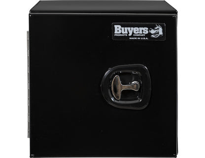 Buyers Products 24-in x 24-in x 24-in Black Smooth Aluminum Underbody Truck Tool Box - Single Barn Door - 1705825