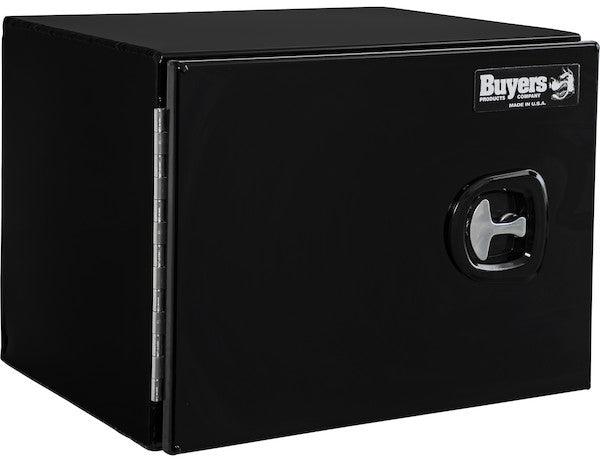 Buyers Products 18x18x30-in Black Smooth Aluminum Underbody Truck Tool Box - Double Barn Door, 3-Point Compression Latch - 1705803