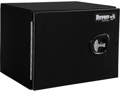 Buyers Products 18x18x30-in Black Smooth Aluminum Underbody Truck Tool Box - Double Barn Door, 3-Point Compression Latch - 1705803