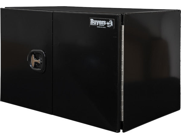 Buyers Products 36-in x 24-in x 24-in Black Smooth Aluminum Underbody Truck Tool Box - Double Barn Door - 1705835