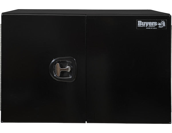 Buyers Products 36-in x 24-in x 24-in Black Smooth Aluminum Underbody Truck Tool Box - Double Barn Door - 1705835