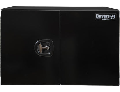 Buyers Products 36-in x 24-in x 24-in Black Smooth Aluminum Underbody Truck Tool Box - Double Barn Door - 1705835
