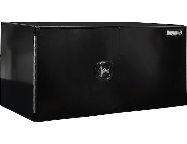 Buyers Products 24x24x48-in Black Smooth Aluminum Underbody Truck Tool Box - Double Barn Door, 3-Point Compression Latch - 1705840