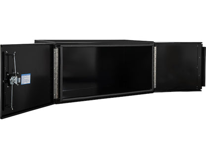 Buyers Products 24x24x48-in Black Smooth Aluminum Underbody Truck Tool Box - Double Barn Door, 3-Point Compression Latch - 1705840