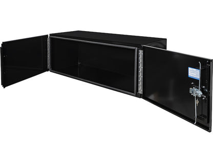 Buyers Products 60-in x 18-in x 18-in Black Smooth Aluminum Underbody Truck Tool Box - Double Barn Door - 1705815
