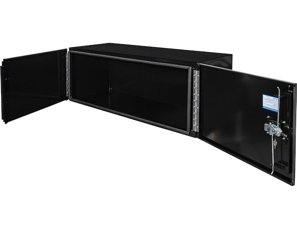 Buyers Products 60-in x 24-in x 24-in Black Smooth Aluminum Underbody Truck Tool Box - Double Barn Door - 1705845