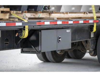 Buyers Products 48-in x 18-in x 24-in Pro Series Black Smooth Aluminum Underbody Truck Box with Barn Door - Double Barn Door - 1705925