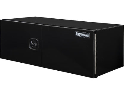Buyers Products 60-in x 18-in x 24-in Pro Series Black Smooth Aluminum Underbody Truck Box with Barn Door - Double Barn Door - 1705930