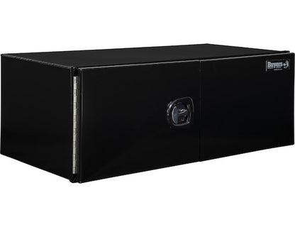 Buyers Products 48-in x 18-in x 24-in Pro Series Black Smooth Aluminum Underbody Truck Box with Barn Door - Double Barn Door - 1705925