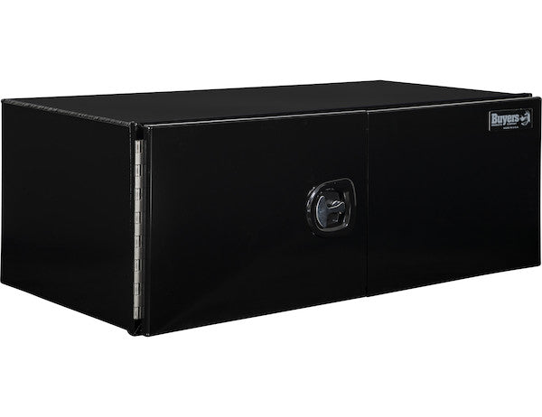 Buyers Products 60-in x 18-in x 24-in Pro Series Black Smooth Aluminum Underbody Truck Box with Barn Door - Double Barn Door - 1705930