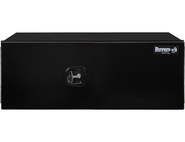 Buyers Products 48-in x 18-in x 24-in Pro Series Black Smooth Aluminum Underbody Truck Box with Barn Door - Double Barn Door - 1705925