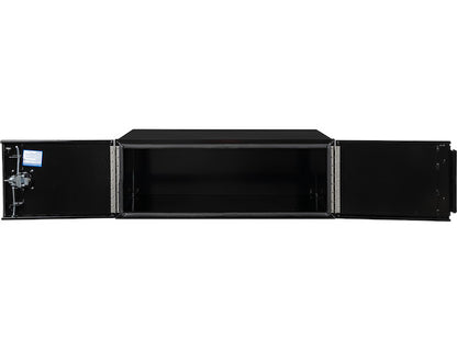 Buyers Products 36-in x 18-in x 24-in Pro Series Black Smooth Aluminum Underbody Truck Box with Barn Door - Double Barn Door - 1705920