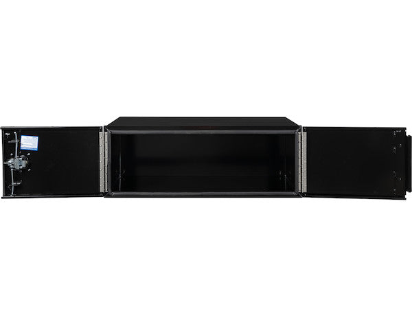 Buyers Products 48-in x 18-in x 24-in Pro Series Black Smooth Aluminum Underbody Truck Box with Barn Door - Double Barn Door - 1705925