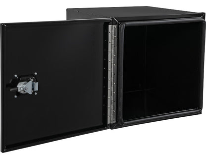 Buyers Products 24-in x 18-in x 18-in Pro Series Black Smooth Aluminum Underbody Truck Box with Barn Door - Single Barn Door - 1705900