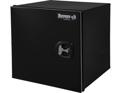 Buyers Products 24-in x 24-in x 24-in Pro Series Black Smooth Aluminum Underbody Truck Box with Barn Door - Single Barn Door - 1705931