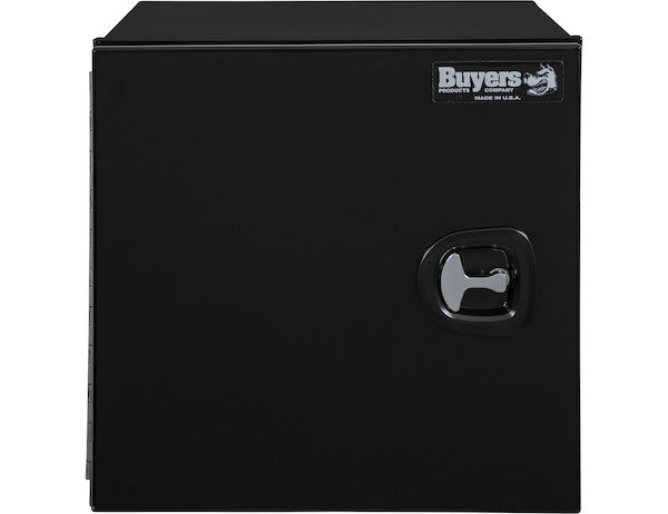Buyers Products 24-in x 24-in x 24-in Pro Series Black Smooth Aluminum Underbody Truck Box with Barn Door - Single Barn Door - 1705931