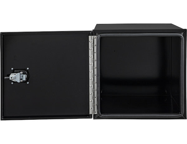 Buyers Products 24-in x 24-in x 24-in Pro Series Black Smooth Aluminum Underbody Truck Box with Barn Door - Single Barn Door - 1705931