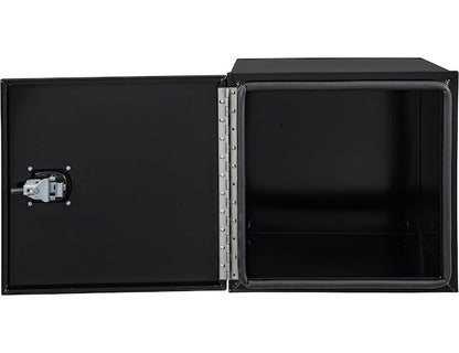 Buyers Products 24-in x 18-in x 18-in Pro Series Black Smooth Aluminum Underbody Truck Box with Barn Door - Single Barn Door - 1705900