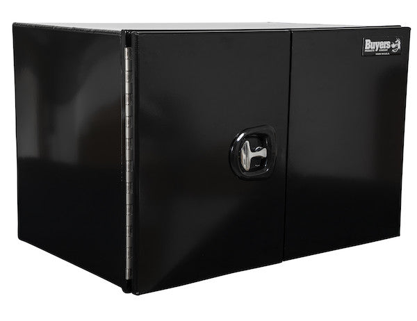 Buyers Products 30-in x 18-in x 18-in Pro Series Black Smooth Aluminum Underbody Truck Box with Barn Door - Double Barn Door - 1705903