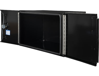 Buyers Products 36-in x 24-in x 24-in Pro Series Black Smooth Aluminum Underbody Truck Box with Barn Door - Double Barn Door - 1705935