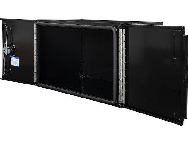 Buyers Products 30-in x 24-in x 24-in Pro Series Black Smooth Aluminum Underbody Truck Box with Barn Door - Double Barn Door - 1705933