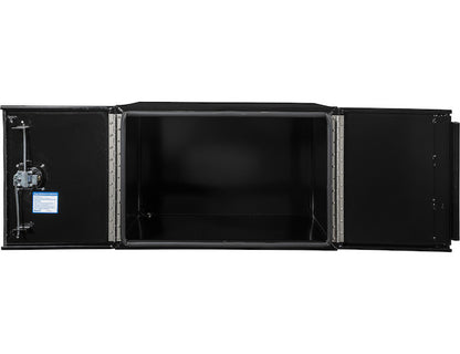 Buyers Products 30-in x 18-in x 18-in Pro Series Black Smooth Aluminum Underbody Truck Box with Barn Door - Double Barn Door - 1705903