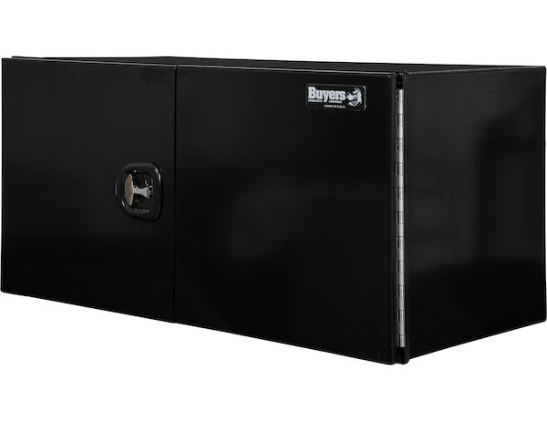 Buyers Products 48-in x 24-in x 24-in Pro Series Black Smooth Aluminum Underbody Truck Box with Barn Door - Double Barn Door - 1705940