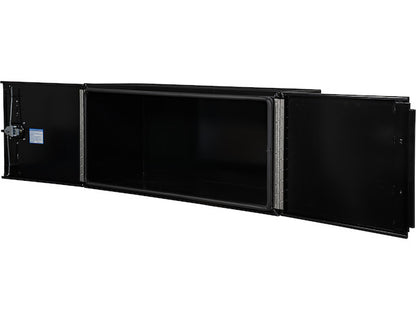 Buyers Products 48-in x 24-in x 24-in Pro Series Black Smooth Aluminum Underbody Truck Box with Barn Door - Double Barn Door - 1705940