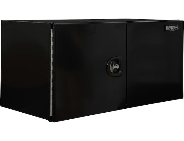 Buyers Products 48-in x 18-in x 18-in Pro Series Black Smooth Aluminum Underbody Truck Box with Barn Door - Double Barn Door - 1705910