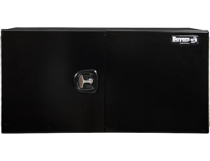 Buyers Products 48-in x 18-in x 18-in Pro Series Black Smooth Aluminum Underbody Truck Box with Barn Door - Double Barn Door - 1705910