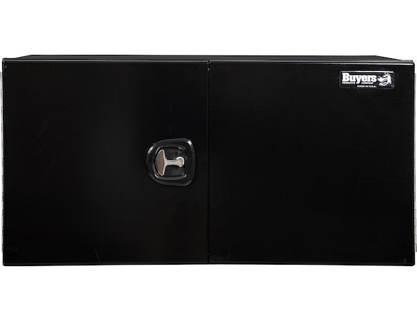 Buyers Products 48-in x 24-in x 24-in Pro Series Black Smooth Aluminum Underbody Truck Box with Barn Door - Double Barn Door - 1705940