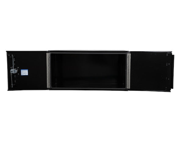 Buyers Products 48-in x 18-in x 18-in Pro Series Black Smooth Aluminum Underbody Truck Box with Barn Door - Double Barn Door - 1705910