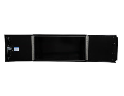 Buyers Products 48-in x 18-in x 18-in Pro Series Black Smooth Aluminum Underbody Truck Box with Barn Door - Double Barn Door - 1705910