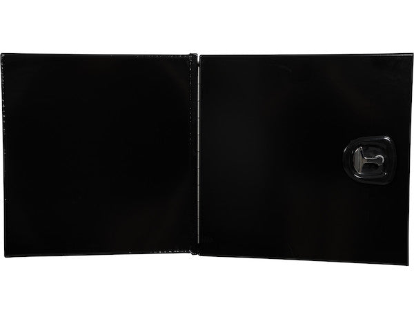 Buyers Products 18x18x36-in Pro Series Black Smooth Aluminum Underbody Truck Box with Barn Door - Double Barn Door, 3-Point Compression Latch - 1705905