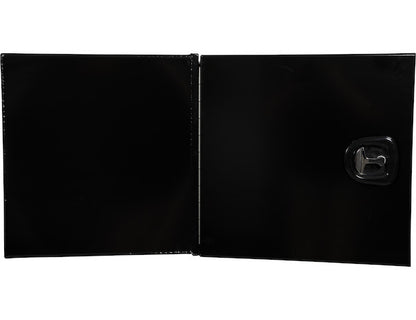 Buyers Products 18x18x36-in Pro Series Black Smooth Aluminum Underbody Truck Box with Barn Door - Double Barn Door, 3-Point Compression Latch - 1705905