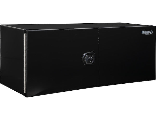 Buyers Products 60-in x 18-in x 18-in Pro Series Black Smooth Aluminum Underbody Truck Box with Barn Door - Double Barn Door - 1705915