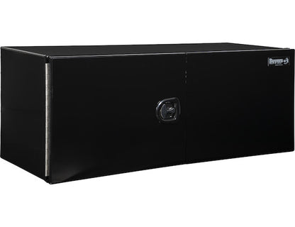 Buyers Products 60-in x 18-in x 18-in Pro Series Black Smooth Aluminum Underbody Truck Box with Barn Door - Double Barn Door - 1705915