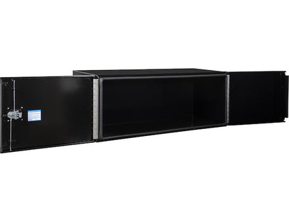 Buyers Products 60-in x 18-in x 18-in Pro Series Black Smooth Aluminum Underbody Truck Box with Barn Door - Double Barn Door - 1705915