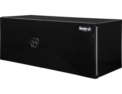 Buyers Products 60-in x 18-in x 18-in Pro Series Black Smooth Aluminum Underbody Truck Box with Barn Door - Double Barn Door - 1705915