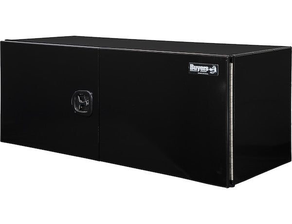 Buyers Products 60-in x 24-in x 24-in Pro Series Black Smooth Aluminum Underbody Truck Box with Barn Door - Double Barn Door - 1705945