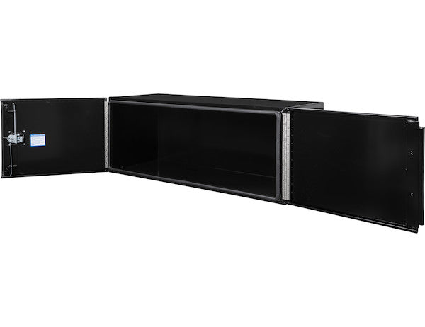 Buyers Products 60-in x 24-in x 24-in Pro Series Black Smooth Aluminum Underbody Truck Box with Barn Door - Double Barn Door - 1705945