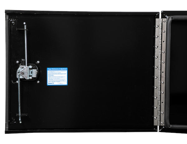Buyers Products 60-in x 18-in x 18-in Pro Series Black Smooth Aluminum Underbody Truck Box with Barn Door - Double Barn Door - 1705915