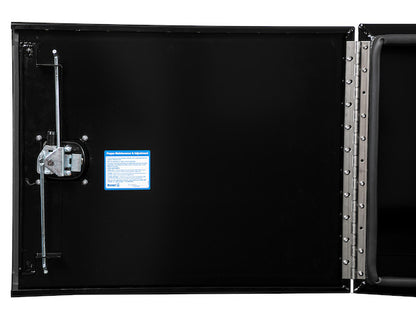 Buyers Products 60-in x 18-in x 18-in Pro Series Black Smooth Aluminum Underbody Truck Box with Barn Door - Double Barn Door - 1705915