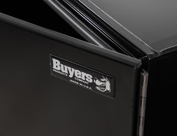 Buyers Products 60-in x 18-in x 18-in Pro Series Black Smooth Aluminum Underbody Truck Box with Barn Door - Double Barn Door - 1705915