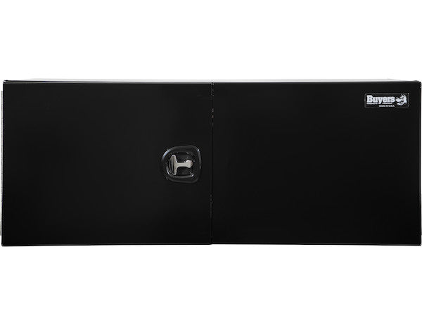 Buyers Products 60-in x 24-in x 24-in Pro Series Black Smooth Aluminum Underbody Truck Box with Barn Door - Double Barn Door - 1705945