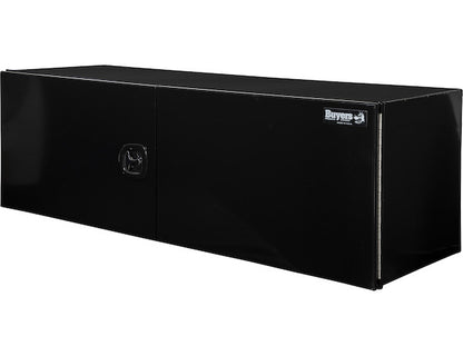 Buyers Products 72-in x 24-in x 24-in Pro Series Black Smooth Aluminum Underbody Truck Box with Barn Door - Double Barn Door - 1705950